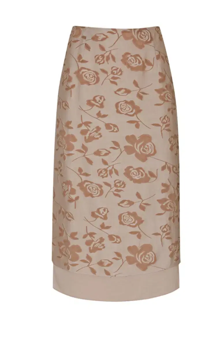 【Loulouseoul】24fw Vintage Floral Layered Skirt Vintage Floral Layered Skirt (Apricot) - LOULOUSEOUL